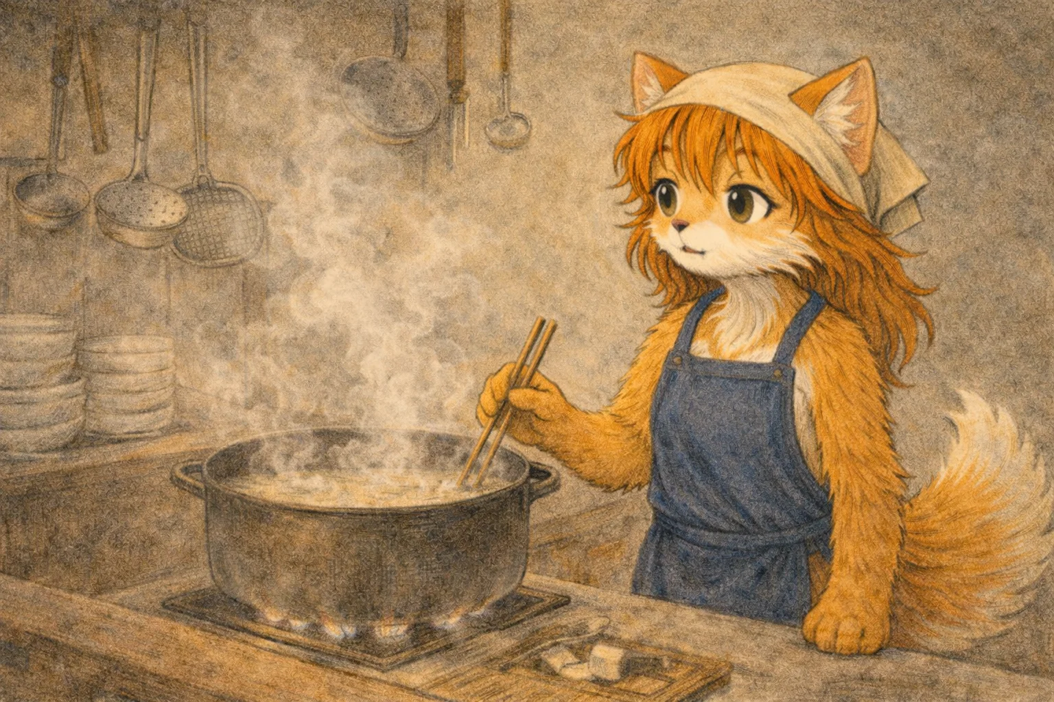 うどん完成 第