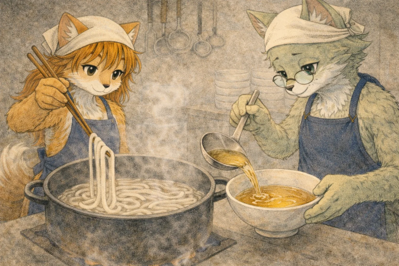 うどん完成 第
